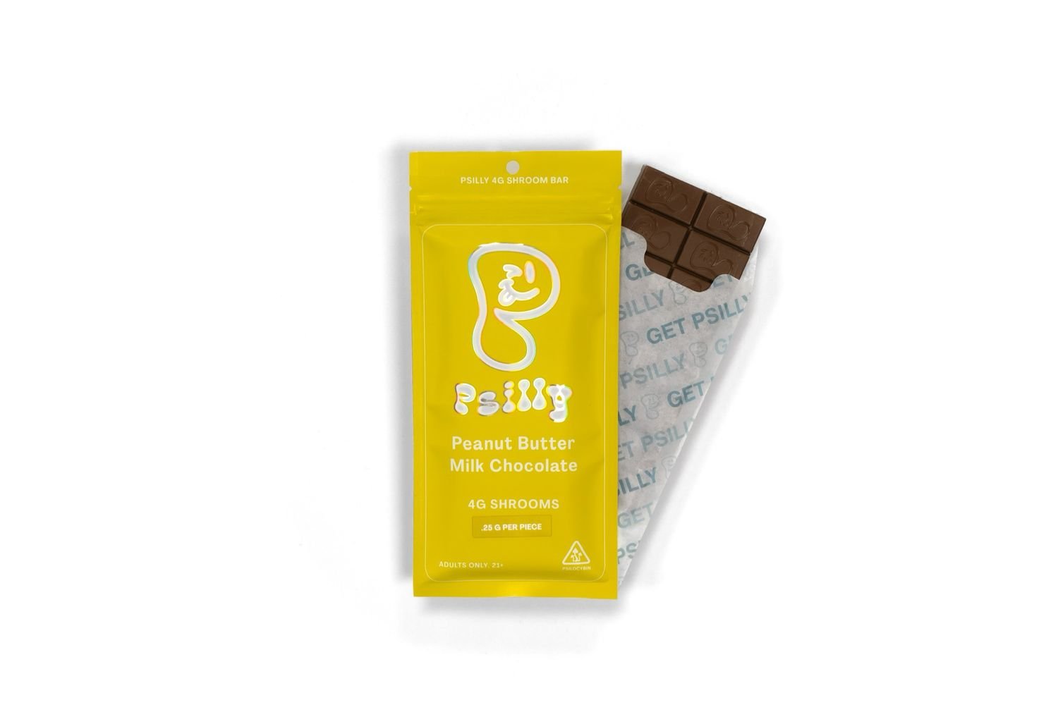 Psilly Peanut Butter Milk Chocolate Bar for USA, Canada, and Australia