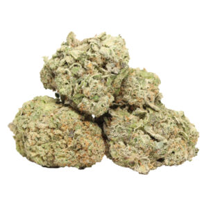 Big Drip hybrid buds with dense trichomes and fruity-earthy aroma