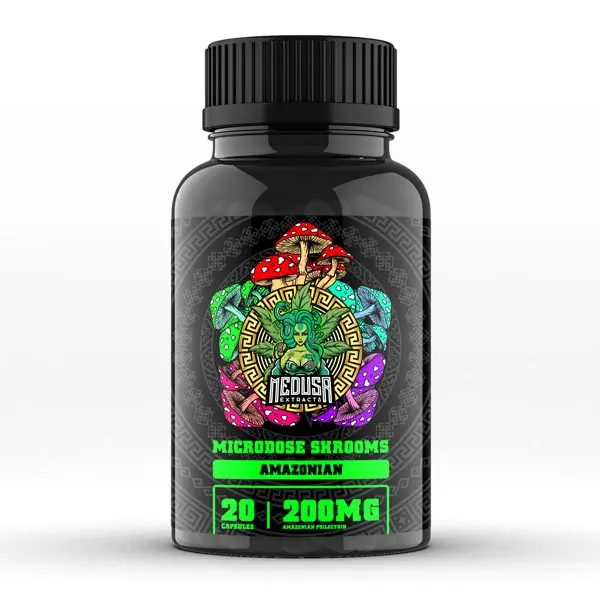 Magic Mushroom Microdose Capsules Amazonian 200mg for microdosing in USA, Canada, and Australia