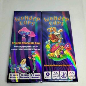 Wonder Caps Chocolate Bar for mushroom edible experience in USA, Canada, Australia