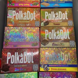 Polkadot Chocolate Bar for controlled psilocybin experience in USA, Canada, Australia