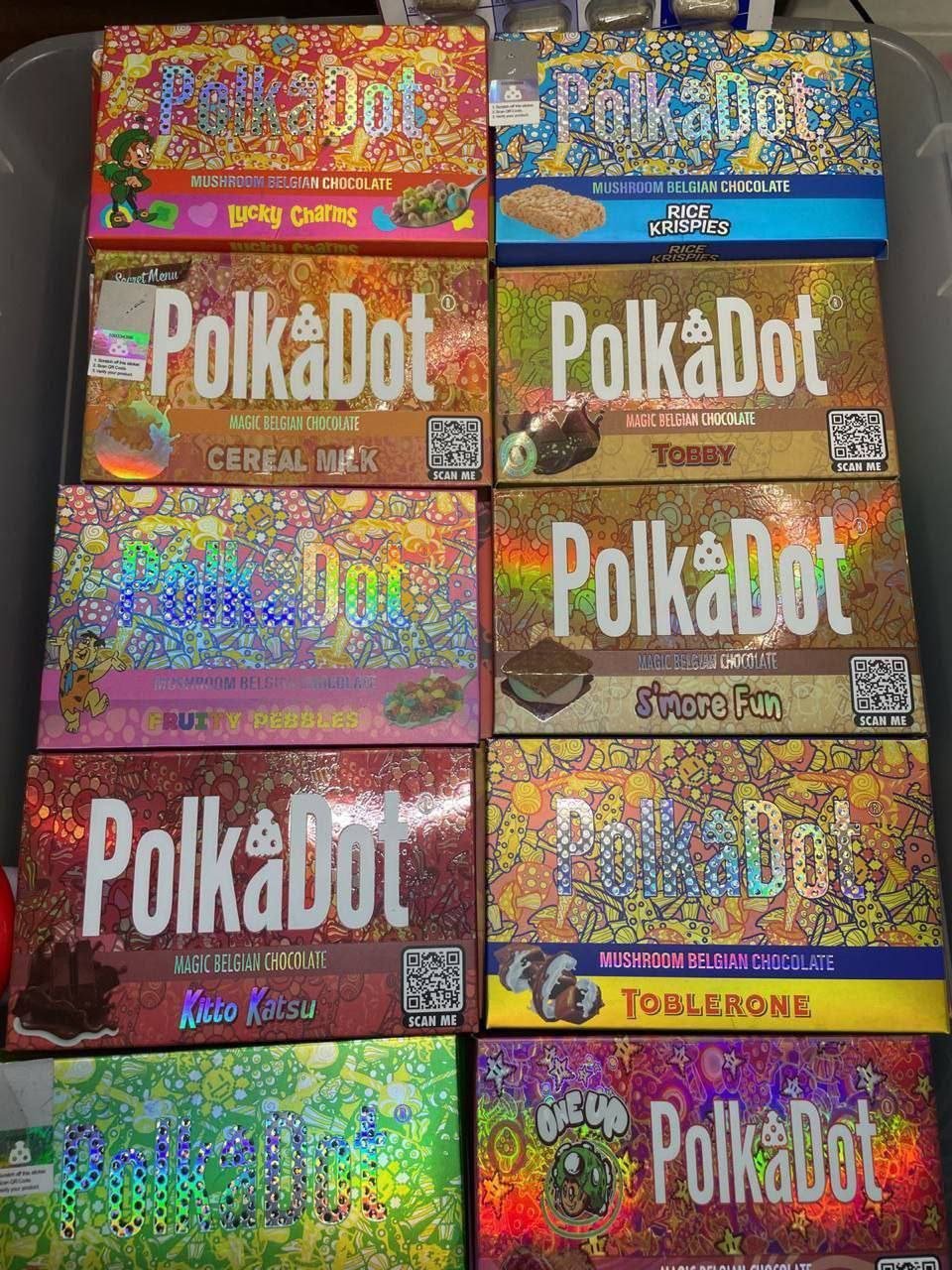 Polkadot Chocolate Bar for controlled psilocybin experience in USA, Canada, Australia