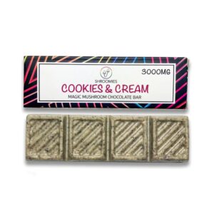 SHROOMIES Cookies and Cream Chocolate Mushroom Edibles 3000mg for USA, Canada, and Australia