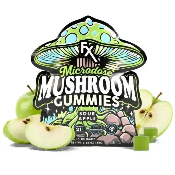 Microdose mushroom gummies-sour apple